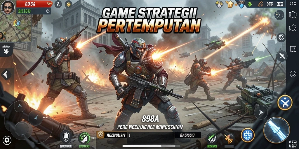 Tampilan gameplay seru dalam dunia strategi pertempuran 898A.