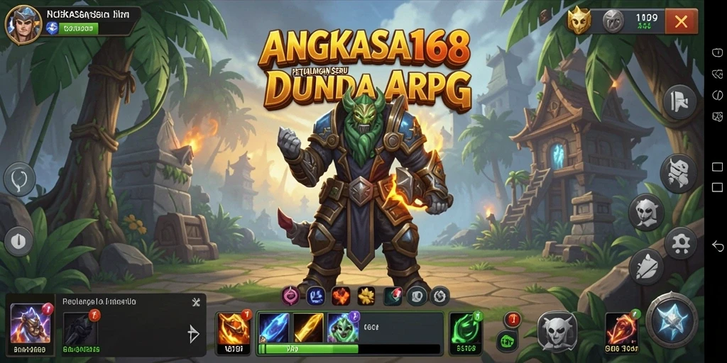 Tampilan gameplay seru dalam ANGKASA168, aksi pertarungan yang mendebarkan.