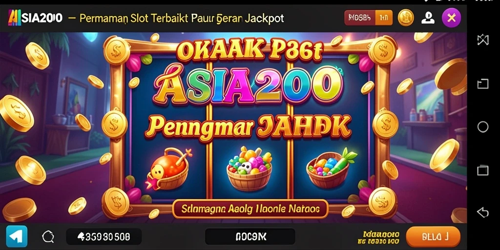 Screenshot gameplay ASIA200 menampilkan putaran slot yang mendebarkan.