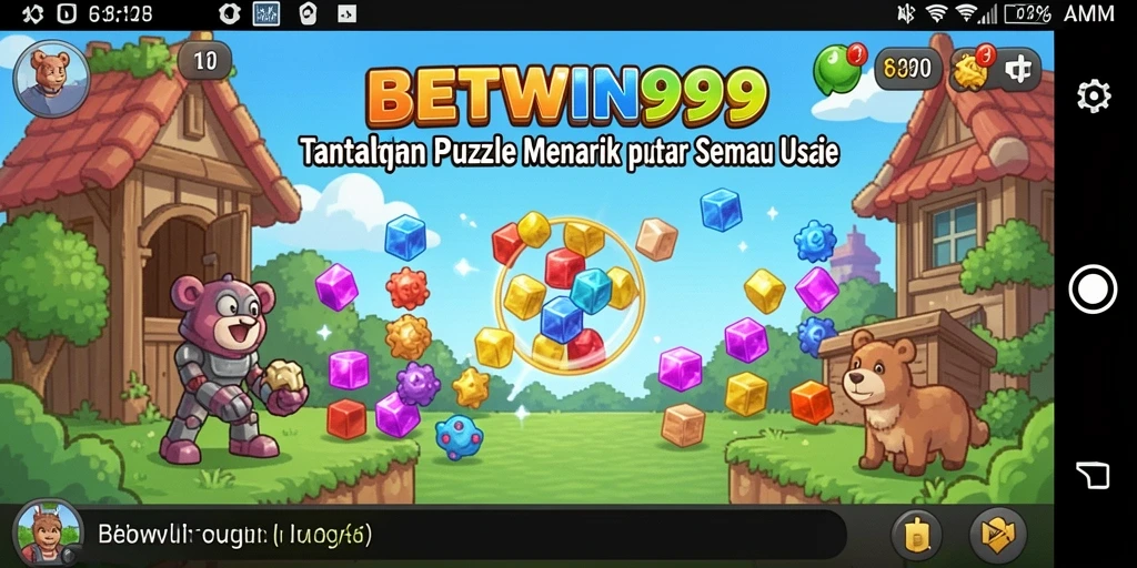 Tangkapan layar gameplay BETWIN999, menampilkan tantangan puzzle yang menarik.