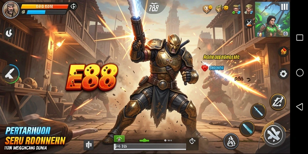 Menampilkan aksi bertarung mendebarkan di E88 dengan karakter unik.