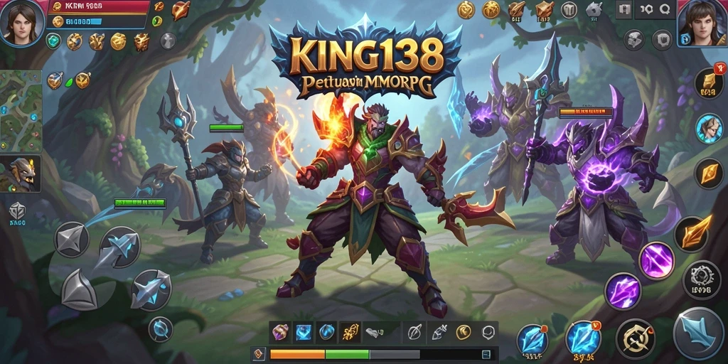 Gameplay KING138 menampilkan aksi seru di dunia fantasi yang luas.