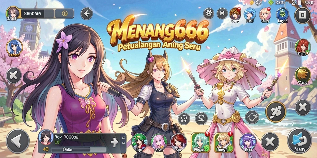 Screenshot MENANG666 menunjukkan karakter anime beraksi dalam pertempuran yang epik.
