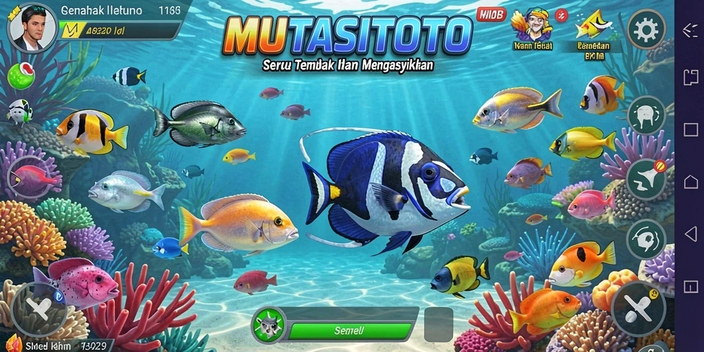 Screenshot gameplay Tembak Ikan MUTASITOTO yang menyenangkan.