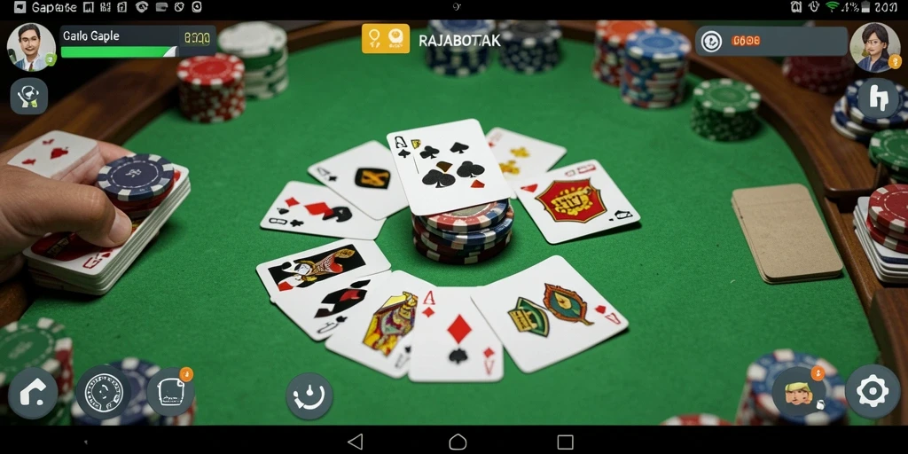 Screenshot gameplay <strong>RAJABOTAK</strong> menampilkan keseruan permainan Gaple.