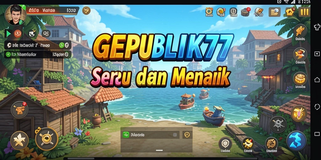 Tampilan gameplay seru dari REPUBLIK77 yang menghibur.