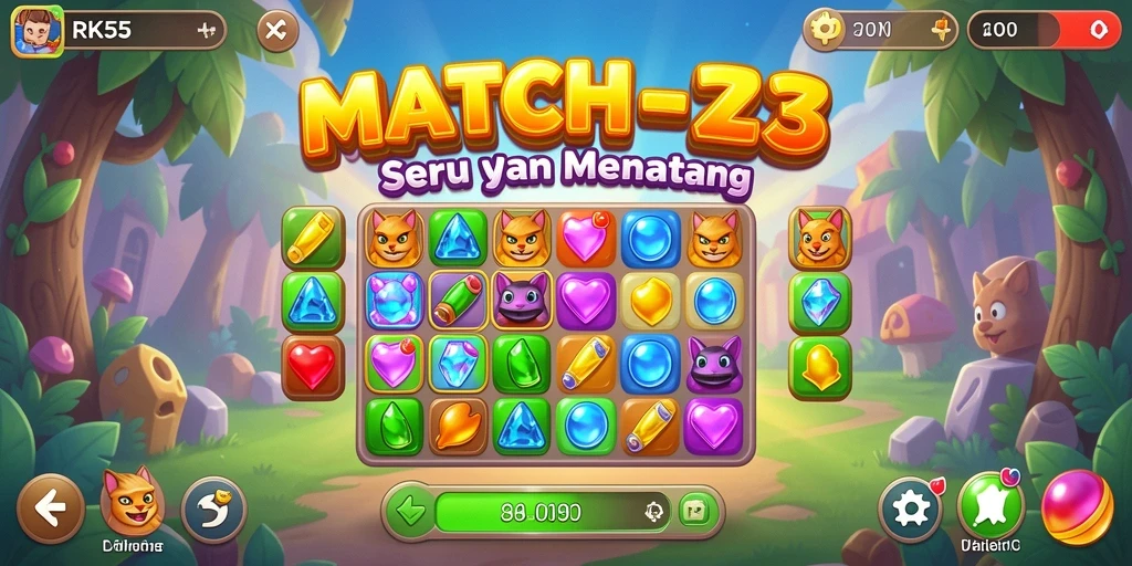 Tampilan gameplay RK55 yang menantang dan menyenangkan.
