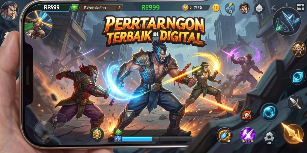 Tangkapan layar utama dari gameplay RR999 dengan aksi pertarungan yang intens.