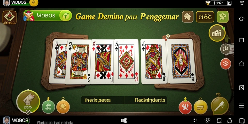 Screenshot WDBOS menampilkan pemain sedang menikmati permainan Domino.